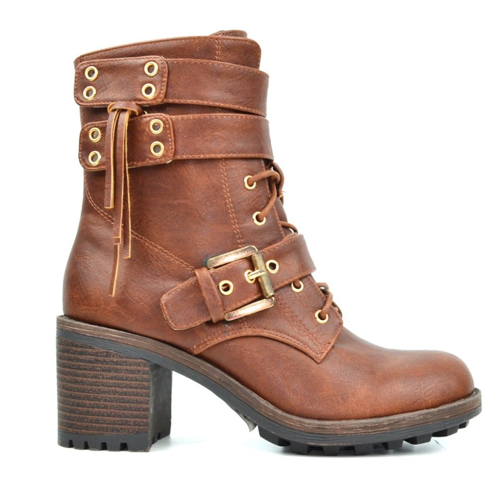 WOMEN'S HEELED BOOT WITH BUCKLE